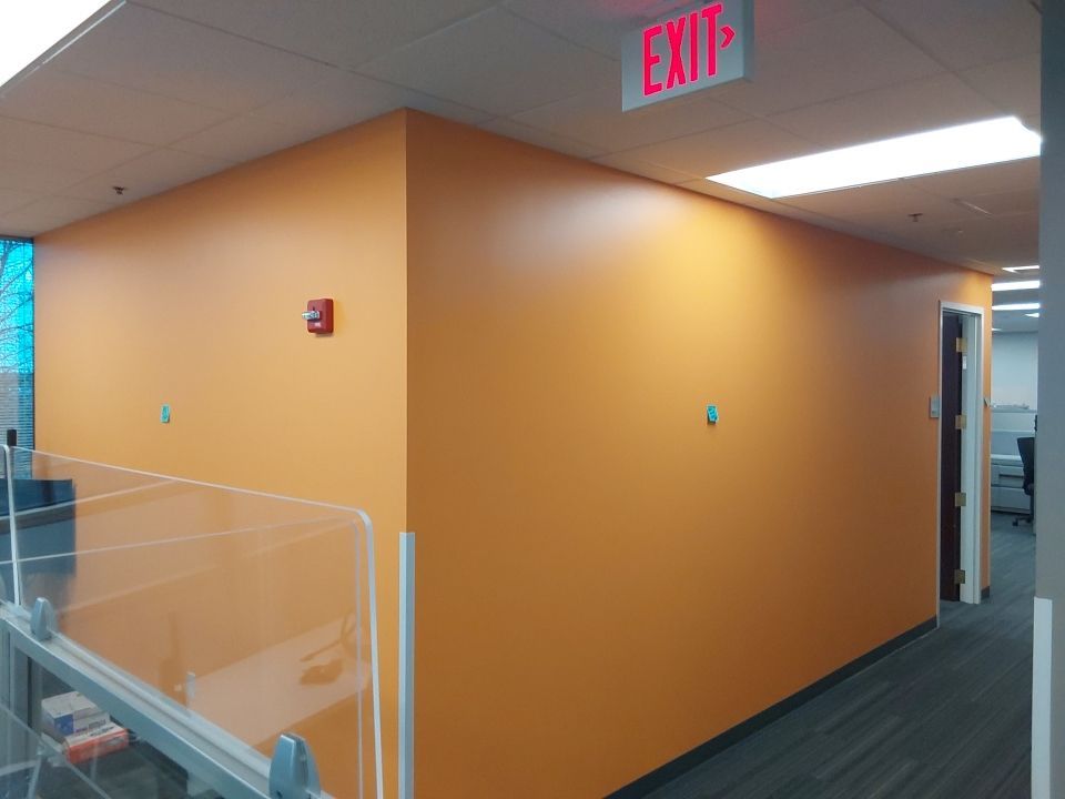 Newly Painted Office Wall- Commercial Painters in Olathe, KS
